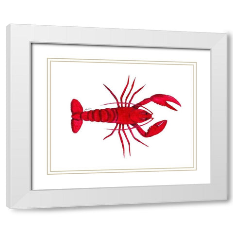 Pincher IV White Modern Wood Framed Art Print with Double Matting by Edwins, Hugo