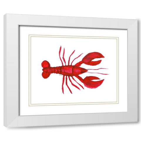 Pincher II White Modern Wood Framed Art Print with Double Matting by Edwins, Hugo