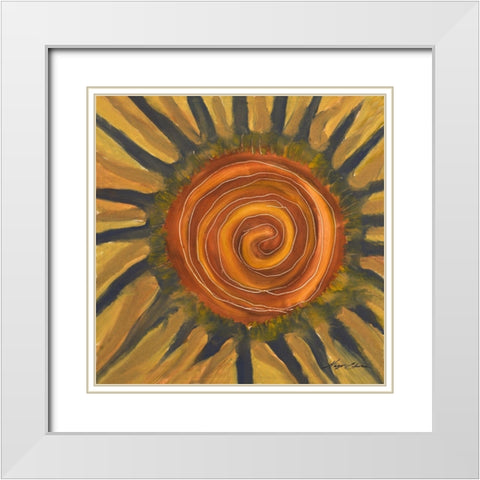 Sun Series II White Modern Wood Framed Art Print with Double Matting by Edwins, Hugo