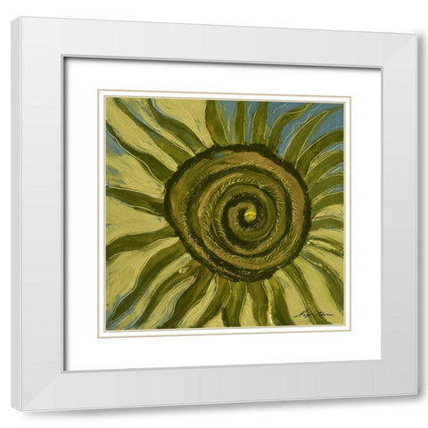 Sun Series III White Modern Wood Framed Art Print with Double Matting by Edwins, Hugo