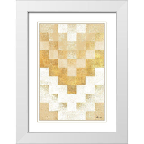 The Golden Path White Modern Wood Framed Art Print with Double Matting by Edwins, Hugo