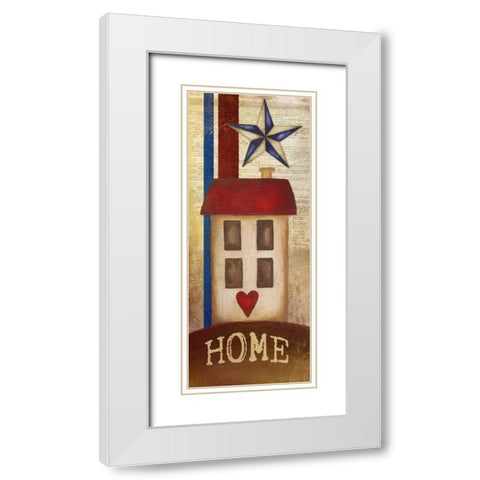 Welcome Home America II White Modern Wood Framed Art Print with Double Matting by Medley, Elizabeth