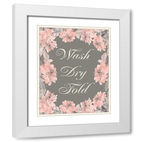 Wash Dry Fold White Modern Wood Framed Art Print with Double Matting by Loreth, Lanie