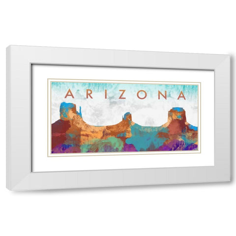 Arizona White Modern Wood Framed Art Print with Double Matting by Meneely, Dan