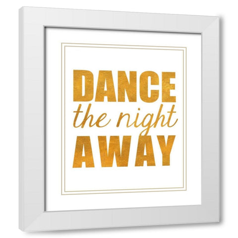 Dance and Be I White Modern Wood Framed Art Print with Double Matting by SD Graphics Studio