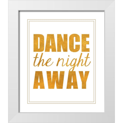 Dance and Be I White Modern Wood Framed Art Print with Double Matting by SD Graphics Studio