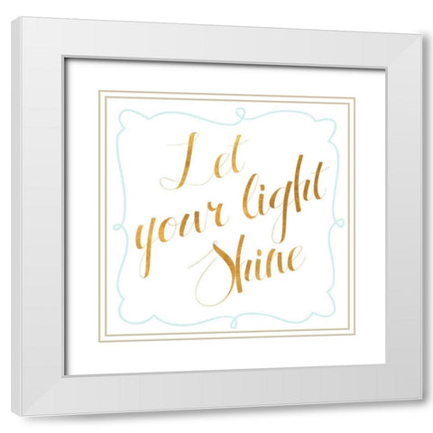 Sparkle and Shine II White Modern Wood Framed Art Print with Double Matting by Studio, SD Graphics