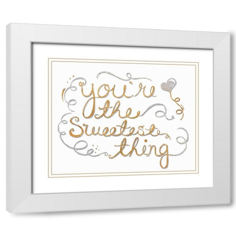 You are My Favorite II White Modern Wood Framed Art Print with Double Matting by SD Graphics Studio