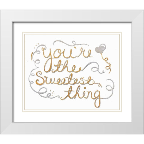You are My Favorite II White Modern Wood Framed Art Print with Double Matting by SD Graphics Studio