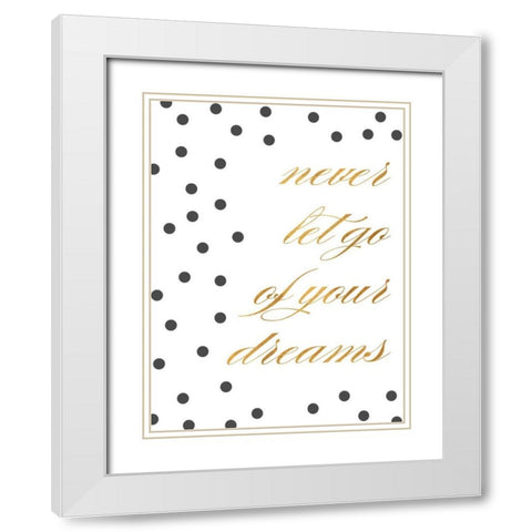 Enjoy II White Modern Wood Framed Art Print with Double Matting by SD Graphics Studio