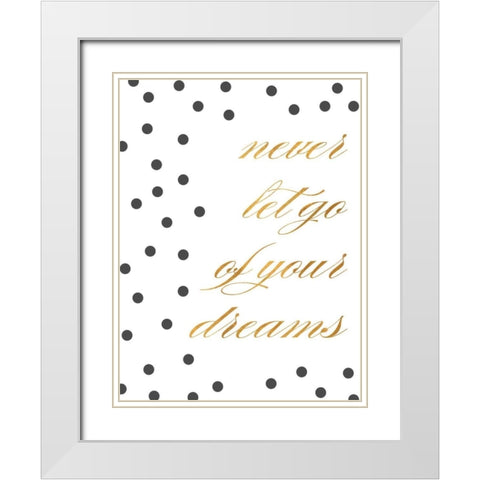 Enjoy II White Modern Wood Framed Art Print with Double Matting by SD Graphics Studio