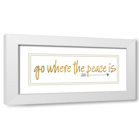 Light II White Modern Wood Framed Art Print with Double Matting by SD Graphics Studio