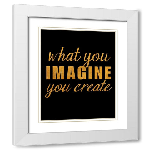 Smile Imagine II White Modern Wood Framed Art Print with Double Matting by Studio, SD Graphics