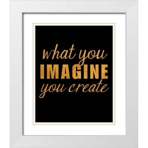 Smile Imagine II White Modern Wood Framed Art Print with Double Matting by Studio, SD Graphics