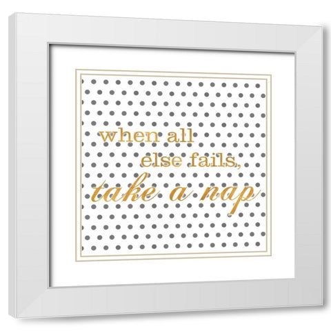 Life Square II White Modern Wood Framed Art Print with Double Matting by SD Graphics Studio