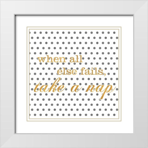 Life Square II White Modern Wood Framed Art Print with Double Matting by SD Graphics Studio
