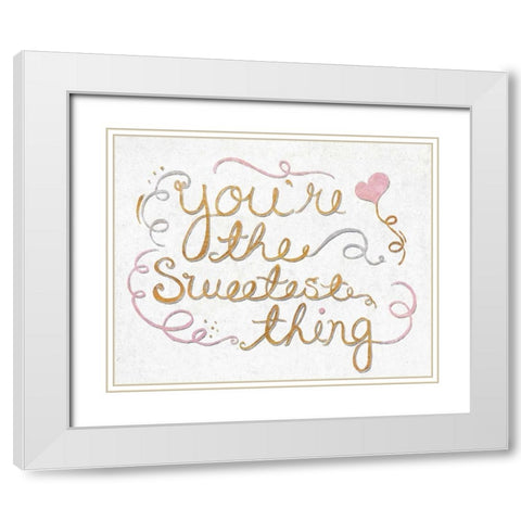 You Are My Favorite II White Modern Wood Framed Art Print with Double Matting by SD Graphics Studio