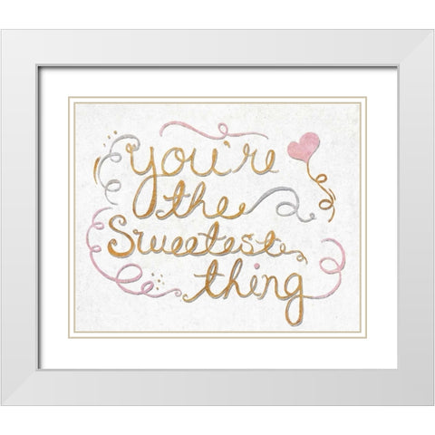 You Are My Favorite II White Modern Wood Framed Art Print with Double Matting by SD Graphics Studio