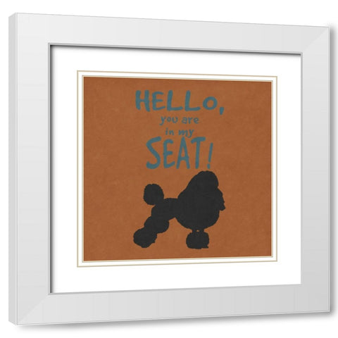 Deoge Says Square I White Modern Wood Framed Art Print with Double Matting by Studio, Sd Graphics