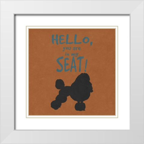 Deoge Says Square I White Modern Wood Framed Art Print with Double Matting by Studio, Sd Graphics