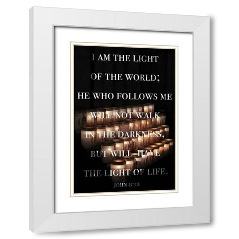 The Light of Life White Modern Wood Framed Art Print with Double Matting by Mansfield, Kathy