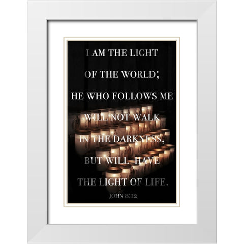The Light of Life White Modern Wood Framed Art Print with Double Matting by Mansfield, Kathy