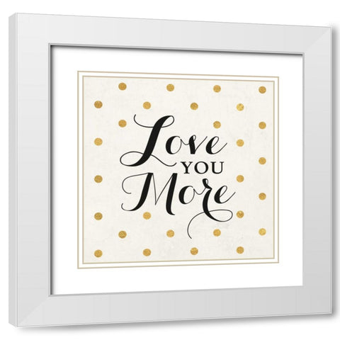 Love Words Black I White Modern Wood Framed Art Print with Double Matting by SD Graphics Studio