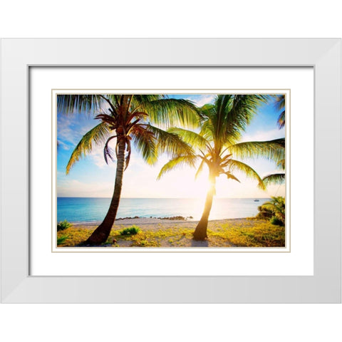 New Bimini White Modern Wood Framed Art Print with Double Matting by Bryant, Susan