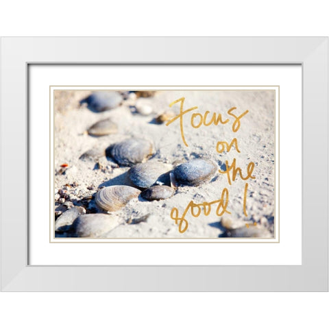 Focus on the Good White Modern Wood Framed Art Print with Double Matting by Bryant, Susan