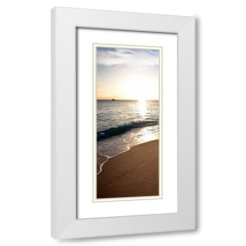 Bimini Beach White Modern Wood Framed Art Print with Double Matting by Bryant, Susan