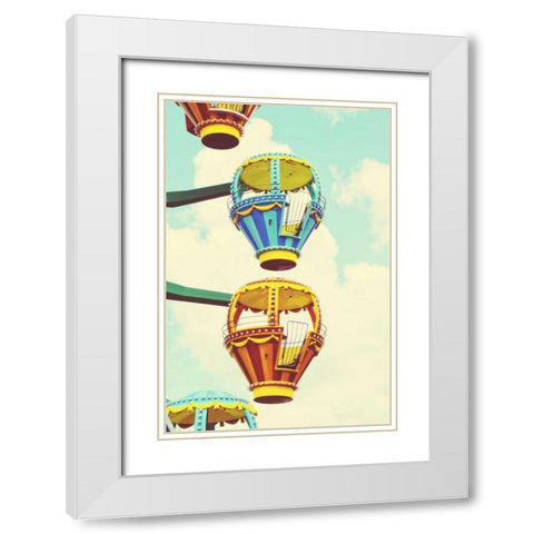 Sky Ride II White Modern Wood Framed Art Print with Double Matting by Peck, Gail