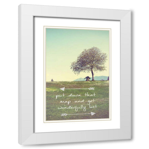 Wonderfully Lost White Modern Wood Framed Art Print with Double Matting by Peck, Gail