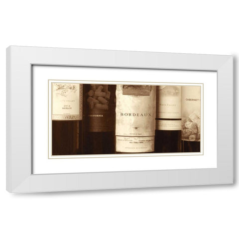 Wine White Modern Wood Framed Art Print with Double Matting by Peck, Gail