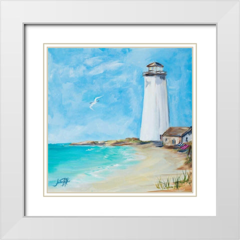 The Lighthouses III White Modern Wood Framed Art Print with Double Matting by DeRice, Julie