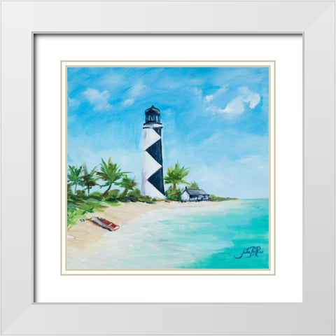 The Lighthouses IV White Modern Wood Framed Art Print with Double Matting by DeRice, Julie