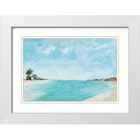 Island Home White Modern Wood Framed Art Print with Double Matting by DeRice, Julie
