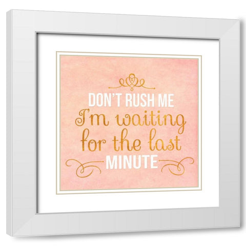 Snarky I White Modern Wood Framed Art Print with Double Matting by SD Graphics Studio
