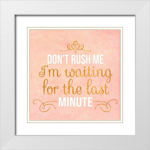 Snarky I White Modern Wood Framed Art Print with Double Matting by SD Graphics Studio