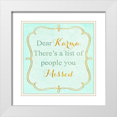 Snark Fest Square IV White Modern Wood Framed Art Print with Double Matting by SD Graphics Studio