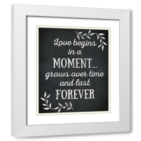 Home Forever II White Modern Wood Framed Art Print with Double Matting by Studio, Sd Graphics