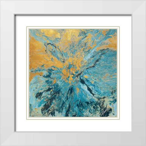 Earth and Water White Modern Wood Framed Art Print with Double Matting by Gonzalez, Roberto