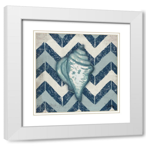 Coastal Modele III White Modern Wood Framed Art Print with Double Matting by Medley, Elizabeth