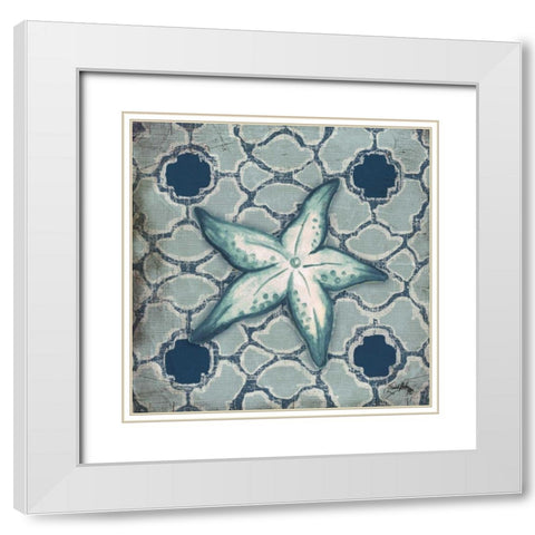 Coastal Modele V White Modern Wood Framed Art Print with Double Matting by Medley, Elizabeth