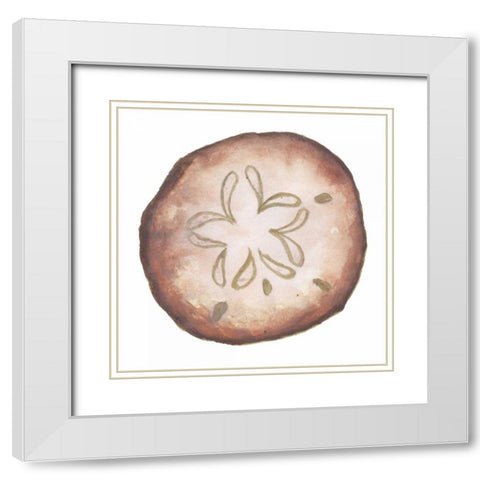 Coastal Icon Coral II White Modern Wood Framed Art Print with Double Matting by Medley, Elizabeth