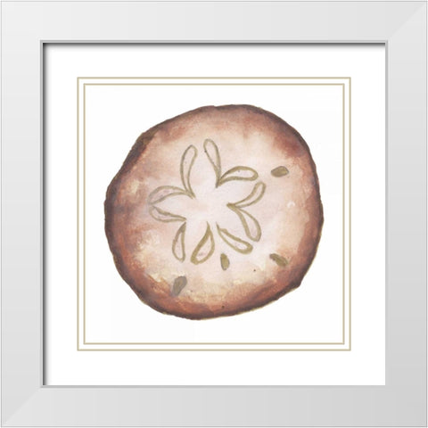 Coastal Icon Coral II White Modern Wood Framed Art Print with Double Matting by Medley, Elizabeth