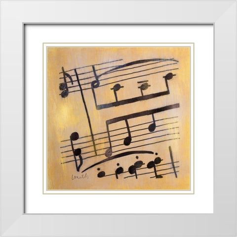 A Tempo I White Modern Wood Framed Art Print with Double Matting by Loreth, Lanie