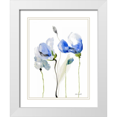 All Poppies II White Modern Wood Framed Art Print with Double Matting by Loreth, Lanie