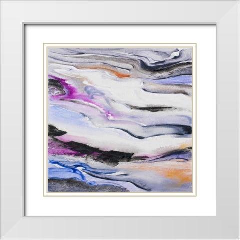 Busy Dreams Square White Modern Wood Framed Art Print with Double Matting by Loreth, Lanie
