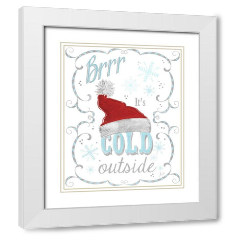 Snow Art I White Modern Wood Framed Art Print with Double Matting by Metz, Andi