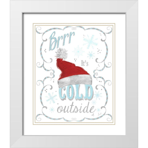 Snow Art I White Modern Wood Framed Art Print with Double Matting by Metz, Andi